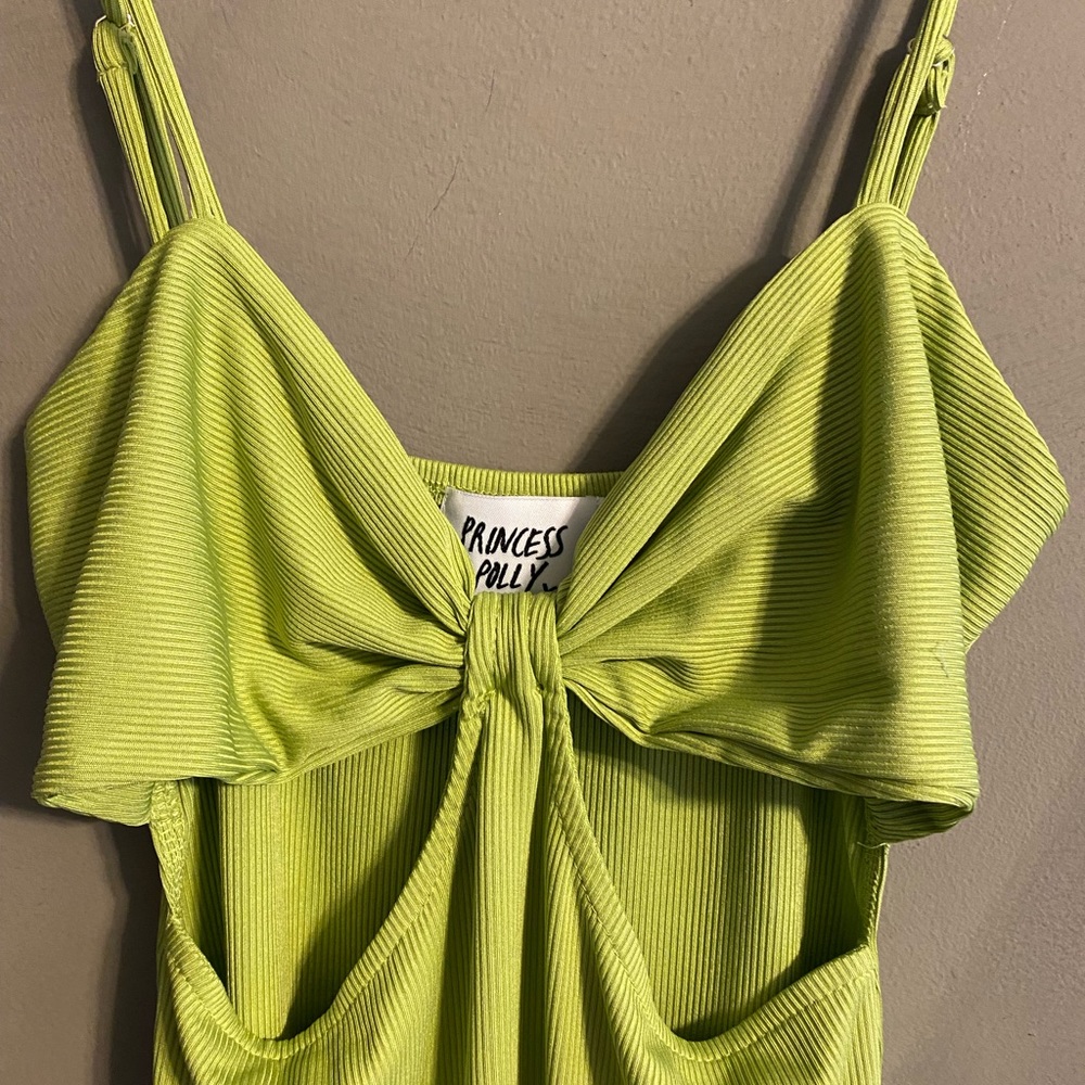 Lime Green Cut-Out Dress